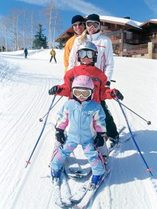 Family of Deer Valley skiers