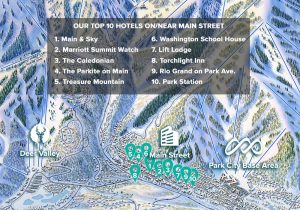 Best hotels on Main Street Park City map